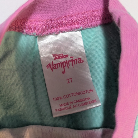 Kids Pajama Set - Mint and Pink - Picture 3 of 4